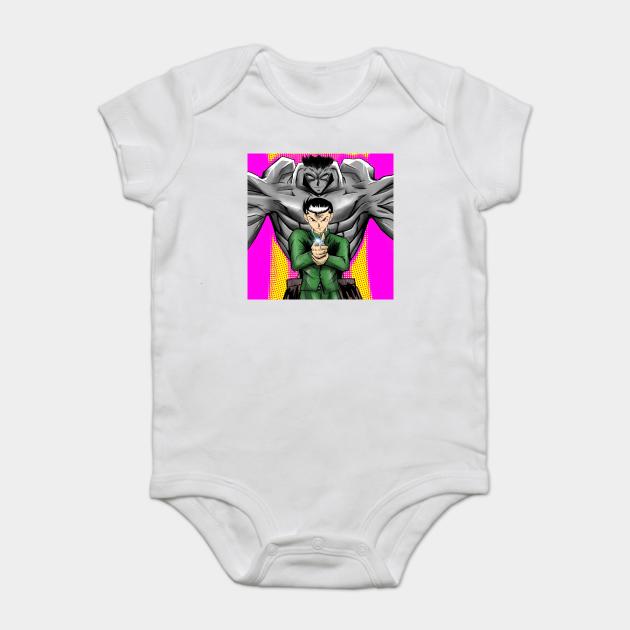 yusuke urameshi and toguro in spirit cases Baby Bodysuit by jorge_lebeau